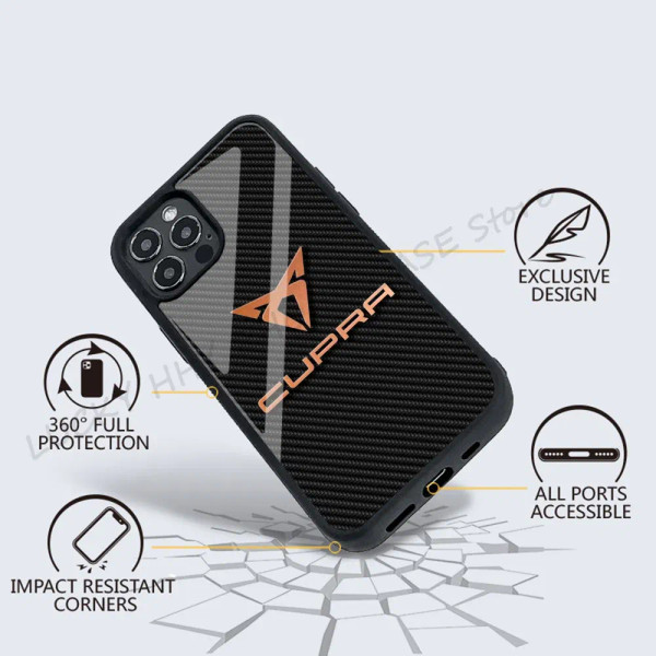 Color: Beige, Material: Plastic - Cool Phone Case Phone Case Strong Magnetic Cupra Racing for IPhon F640-12000038822907790