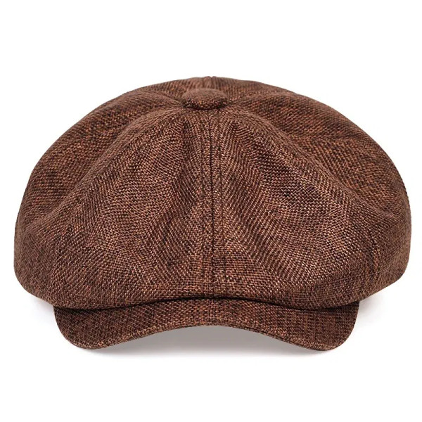 Color: green, Hat Size: One Size - New Men Casual Newsboy Hat Spring Summer thin retro beret Hat wi F640-12000032095329029