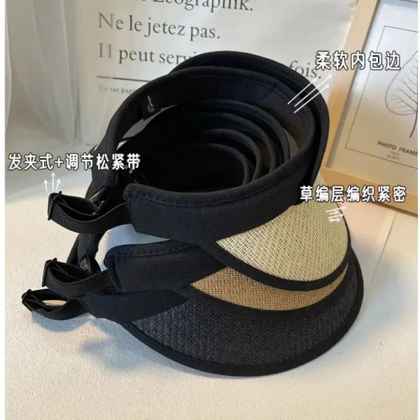 Color: Black, Size: One Size - UV Protection Sun Hat Quick Drying Hat Summer Sports Tennis Golf Emp F640-12000037881702870