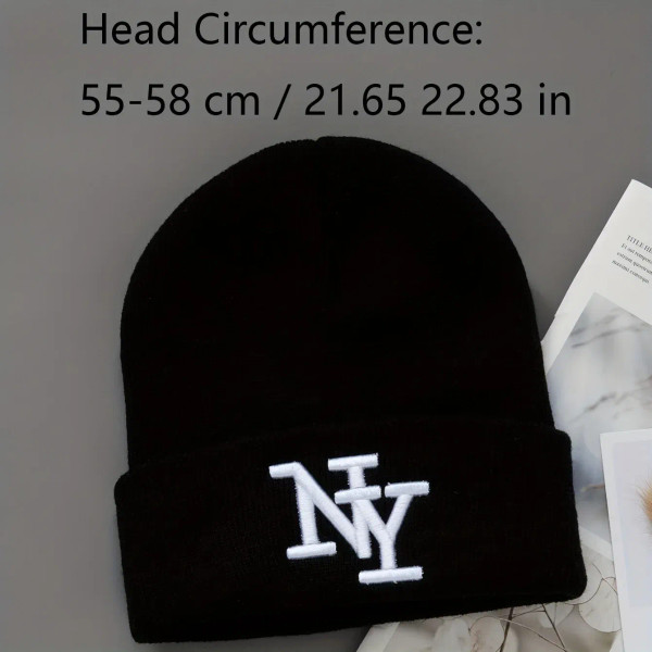Color: Chrome Silver - 1/2/3pcs Unisex Winter Beanie Hats, Solid Color Knitted Warm Outdoor Caps wi F640-12000050459873090