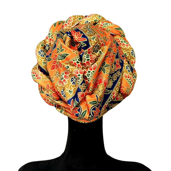 Color: Black - African Headtie Bonnet Hat Turban for Women Muslim Head Wrap Nigerian Scarf Braid Hi F640-12000037959005526