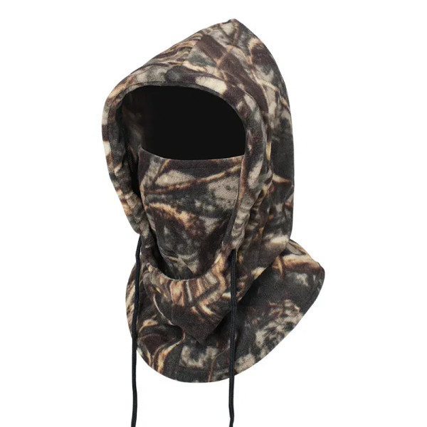 Color: WHITE - Warm Fleece Balaclava for Men Women Winter Face Mask Neck Warmer Hooded Cap Windproo F640-12000043836861374