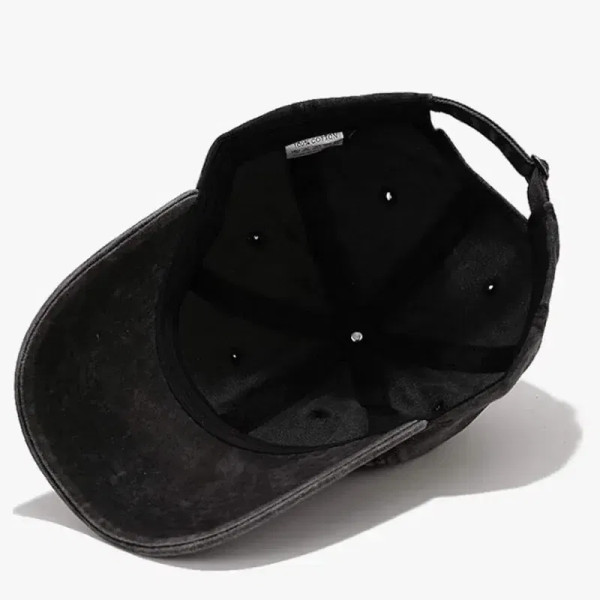 Size: L, Color: Black - Unisex Baseball Cap Vintage Washed Cotton Fits Men Women Washed Denim Adjus F640-12000037601332853