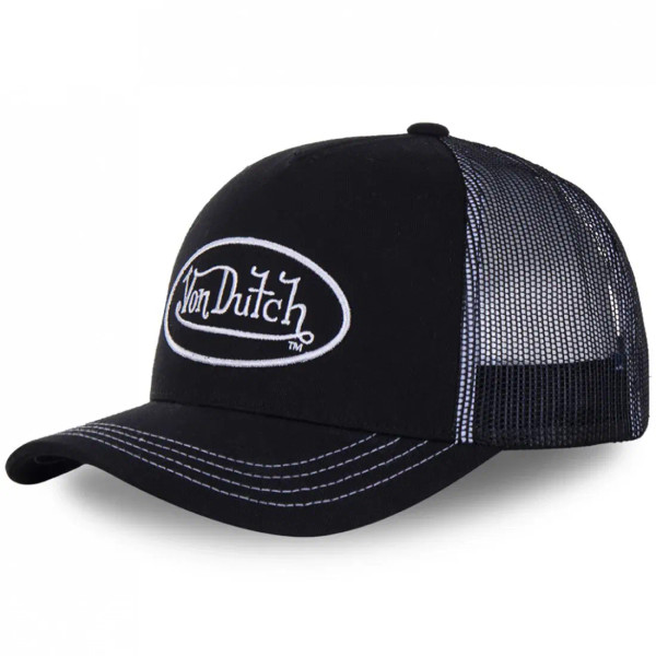 Color: CAMOUFLAGE - VON baseball cap Alphabet sunblock mesh embroidered trucker hat F640-12000041569966631