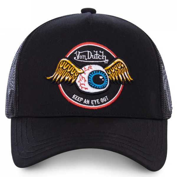 Color: CAMOUFLAGE - VON baseball cap Alphabet sunblock mesh embroidered trucker hat F640-12000041569966631