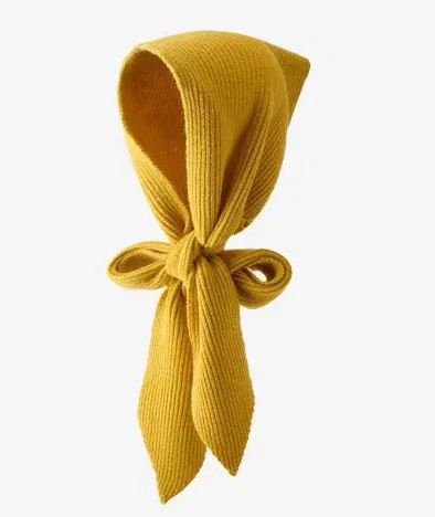 Color: Yellow, Size: One Size - Big Knitted Hat Beanies Cap for Men&Women Winter Warm Unisex Hooded F640-12000044315744396