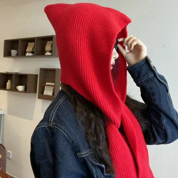 Color: Yellow, Size: One Size - Big Knitted Hat Beanies Cap for Men&Women Winter Warm Unisex Hooded F640-12000044315744396