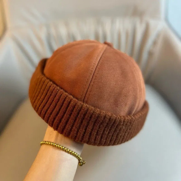 Color: MULTI - Autumn and Winter Melon Skin Hat, Fashionable Brimless Sailor Hat, Men's and Women's F640-12000050481287035