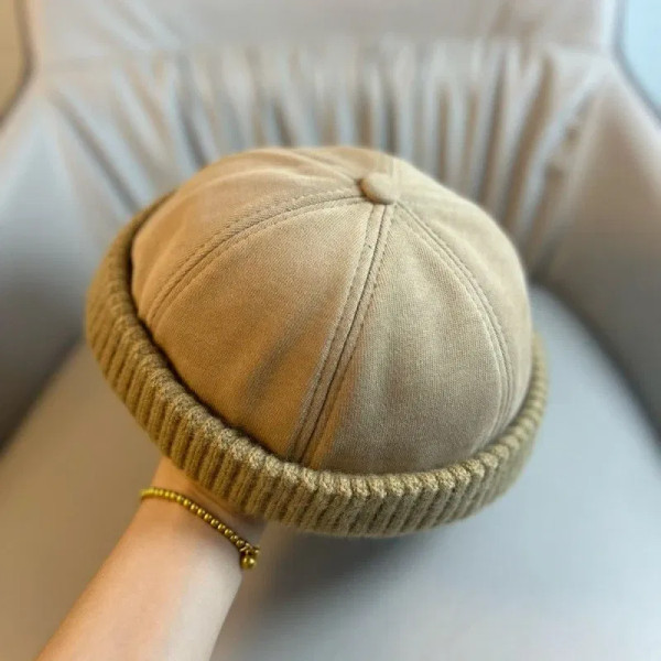 Color: MULTI - Autumn and Winter Melon Skin Hat, Fashionable Brimless Sailor Hat, Men's and Women's F640-12000050481287035