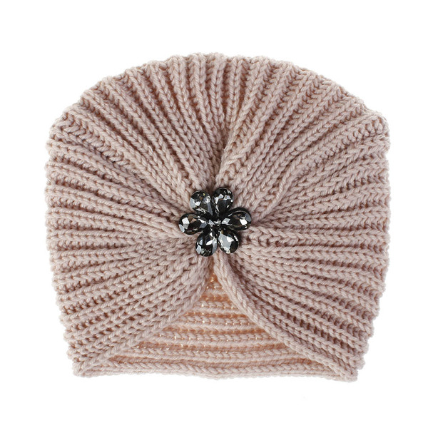 Woolen Hat, Flower, Diamond, Knit Hat, European Style Q119-CJNSFSMZ02114