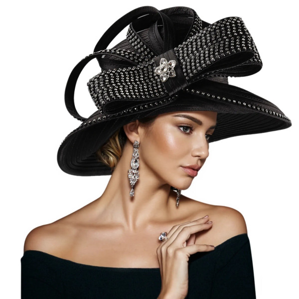 Color: WHITE - Satin Church Hat for Women Unique Wedding Photography Accessory Charming Net Formal  F640-12000050553881381