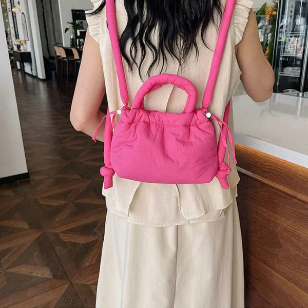 Color: Beige, Ships From: CHINA - Fashion Small Puffer Tote Bag Designer Padded Women Shoulder Bags F640-12000041584453225