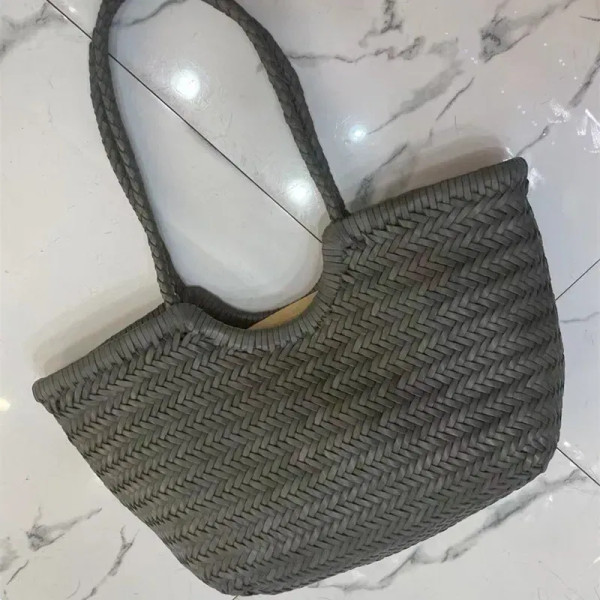 Color: army green, Size: Extra Large - Hand Knitted Designer Genuine Leather Elegant ?‹Handle Femal F640-12000038230978687