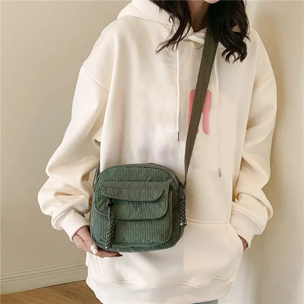 Color: black - Crossbody Bags Women Canvas Flap-bag Kawaii Harajuku All-match Students Casual Femal F640-12000039674637928