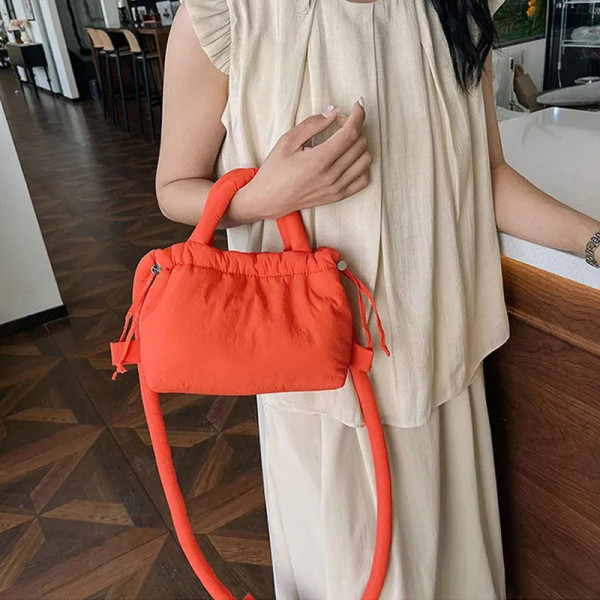 Color: Clear, Ships From: CHINA - Fashion Small Puffer Tote Bag Designer Padded Women Shoulder Bags F640-12000041584453230