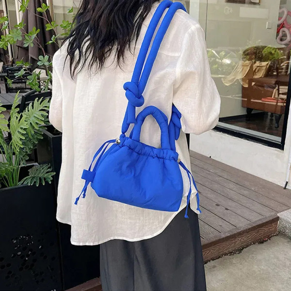 Color: Clear, Ships From: CHINA - Fashion Small Puffer Tote Bag Designer Padded Women Shoulder Bags F640-12000041584453230