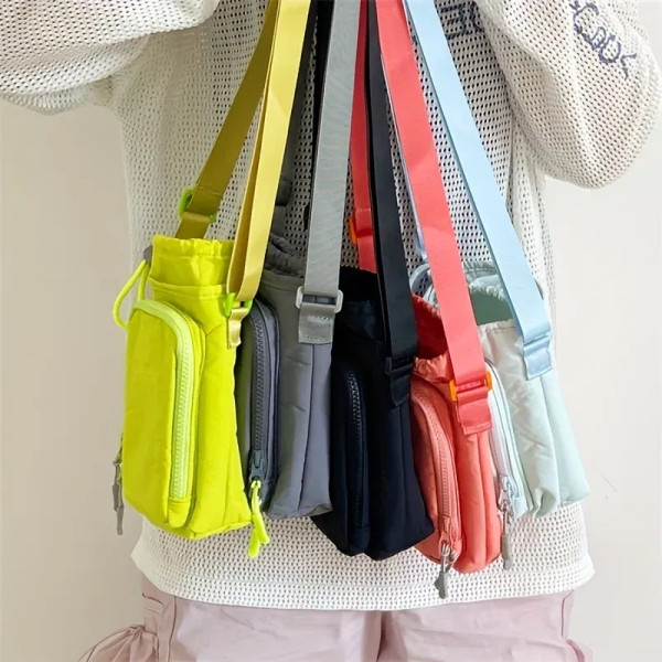 Color: Beige, Size: S - Mobile Phone Bag New Crossbody Shoulder Water Bottle Bag Waterproof Yoga Ba F640-12000043903626699