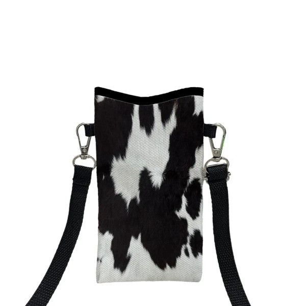 Color: Beige, Size: Extra Large - Cow Graffiti Crossbody PhoneBag Adjustable Detachable Strap Desig F640-12000049117518084