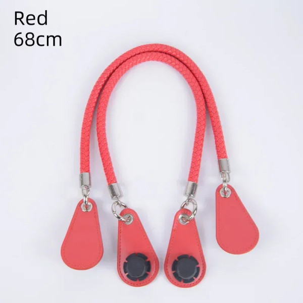 Color: Ivory, Ships From: CHINA - 2025 Obag PU Woven braided leather Rope Handles strap belt for O  F640-12000038688379178