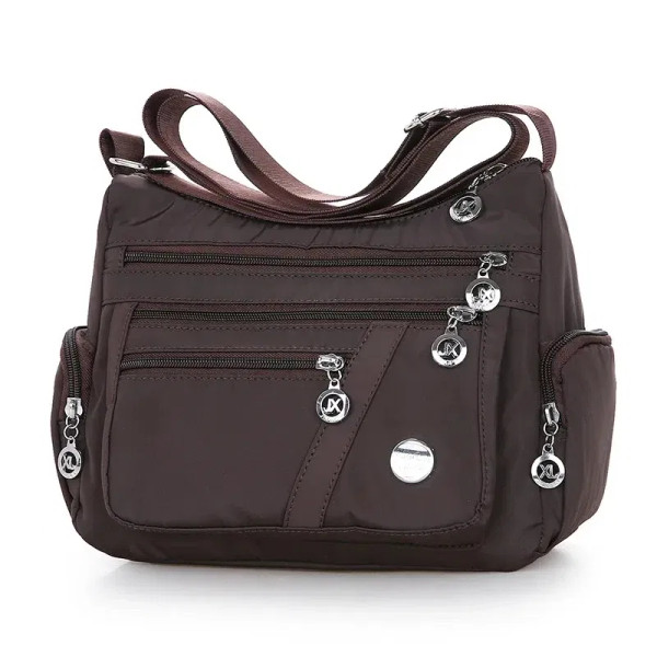 Color: Stone, Size: S - Yogodlns Oxford Waterproof Shoulder Bag Women Casual Crossbody Bag Multifun F640-12000036845555992