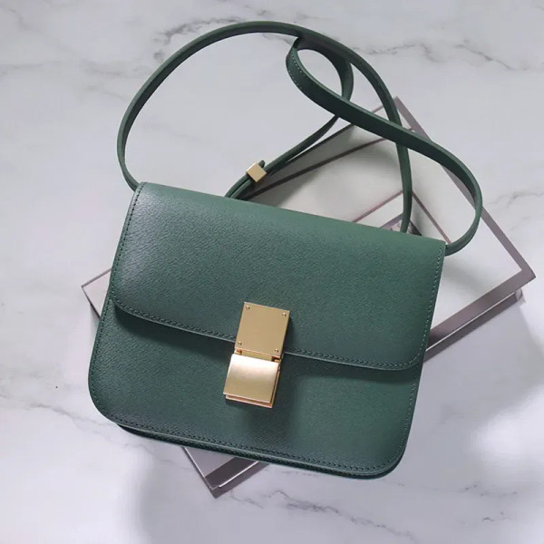 Color: Chocolate, Size: S - Factory Genuine Leather Ladies Tofu Bag Luxury Design Handbag Purse Sma F640-12000033554053011