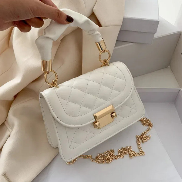 Color: black, Size: Extra Large - Women's Bags Classic Fashion Handbag Small Square Chain Crossbody F640-12000044299182848