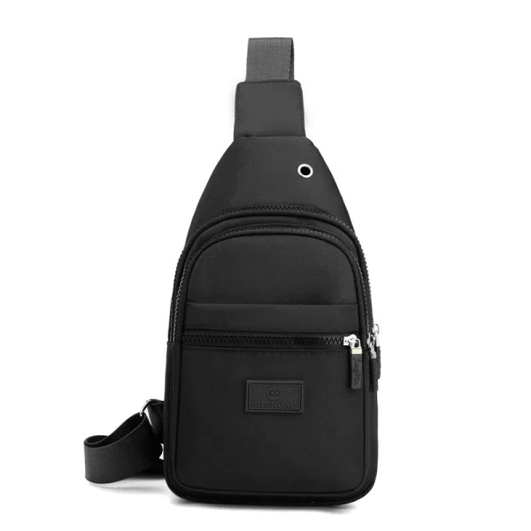Color: Red - Women's Chest Bag Pure Color Nylon Women's Bag Good Quality Shoulder Bag Casual Women' F640-12000041105970494