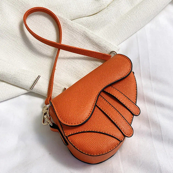 Color: WHITE - Women Fashion Mini Handbags Hasp Zipper Messenger Bags Saddle Bag Solid Color Casual F640-12000040108341768