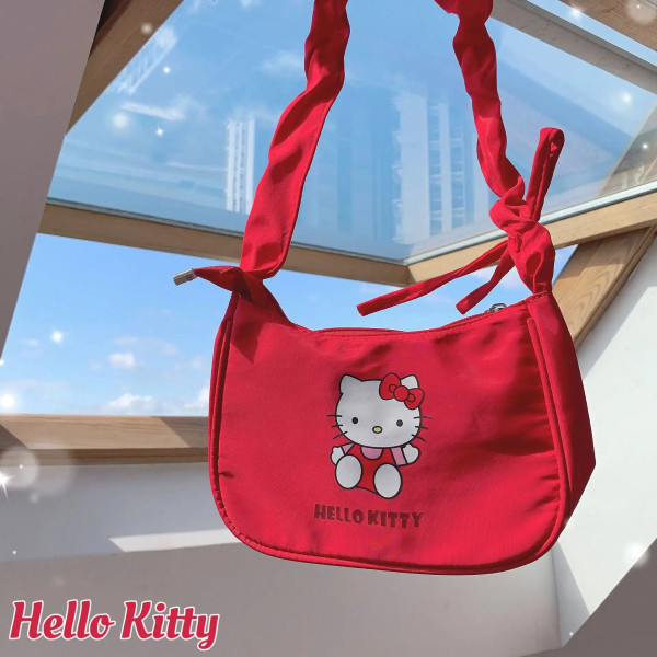 Color: Brown, Size: Extra Large - Sanrio Hellokitty Kuromi Cinnamorol Mymelody Pochacco Armpit Bag  F640-12000040306324550