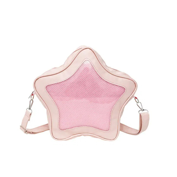 Color: Pink - Japanese Style Minimalist Cute Aesthetic Shoulder Bag for Students Kawaii Crossbody P F640-12000049608048299