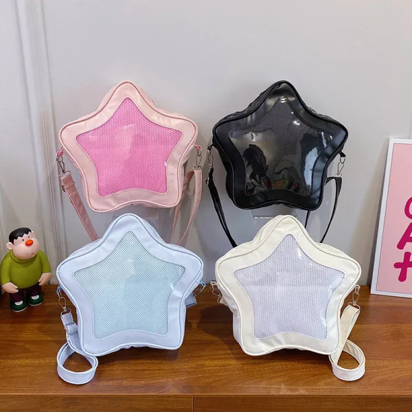 Color: Pink - Japanese Style Minimalist Cute Aesthetic Shoulder Bag for Students Kawaii Crossbody P F640-12000049608048299