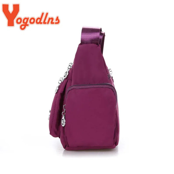 Color: NUDE, Size: S - Yogodlns Oxford Waterproof Shoulder Bag Women Casual Crossbody Bag Multifunc F640-12000031425172977