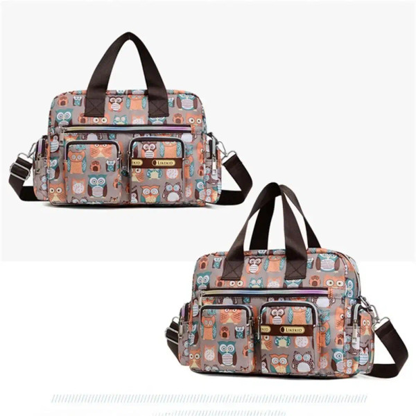 Color: Clear - Casual Large Capacity Women's Travel Bags Easy to Carry Sports Gym Bag Overnight Sho F640-12000043199580227