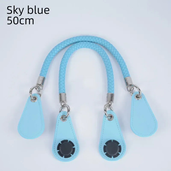 Color: Clear, Ships From: CHINA - 2025 Obag PU Woven braided leather Rope Handles strap belt for O  F640-12000038688379172