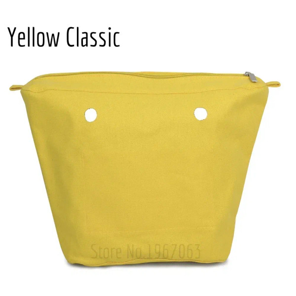 Color: Yellow - TANQU New Inner Lining Zipper Pocket for Classic Obag Insert with Inner Waterproof  F640-12000038615883278