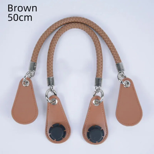 Color: Blue, Ships From: CHINA - 2025 Obag PU Woven braided leather Rope Handles strap belt for O B F640-12000038688379169