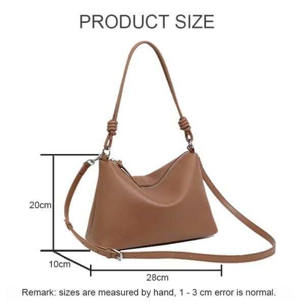 Summer New Women's Solid Color Armpit Tote Handbag Lady Simple Commuting Large Capacity Single Shou F640-3256809327375746