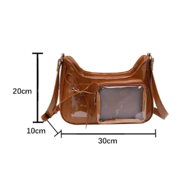 Color: Red - Women's Transparent Ida Bags Japan Shoulder Bags Women Students Crossbody Bags Women's F640-12000049327123963