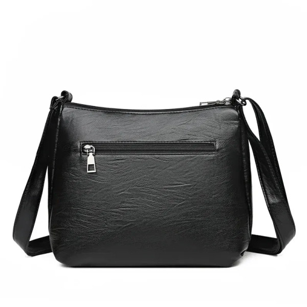 Color: black - Elegant Leather One Shoulder Handbag Shopping Bag 2024 New Women's Fashion Handbag S F640-12000042175689182