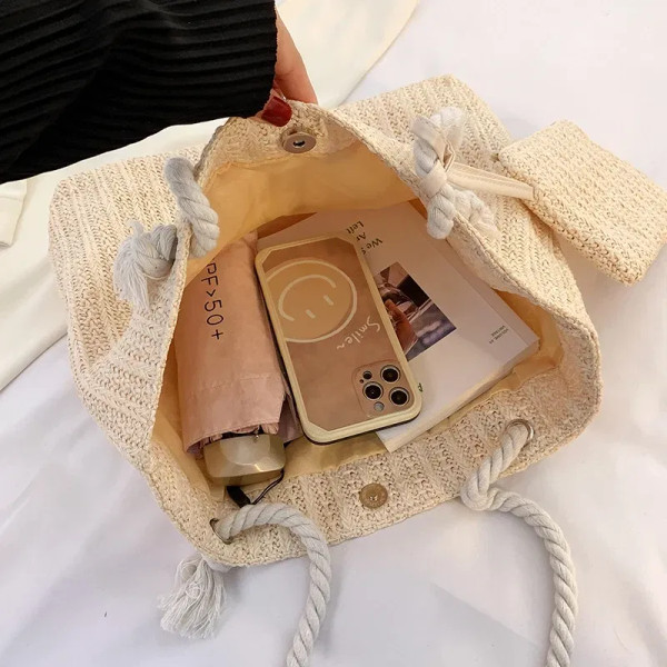 Designer Women Handbags Fashion Large Capacity Straw Tote Bag Summer Beach Bag Casual Bali Big Purse F640-3256806638630760