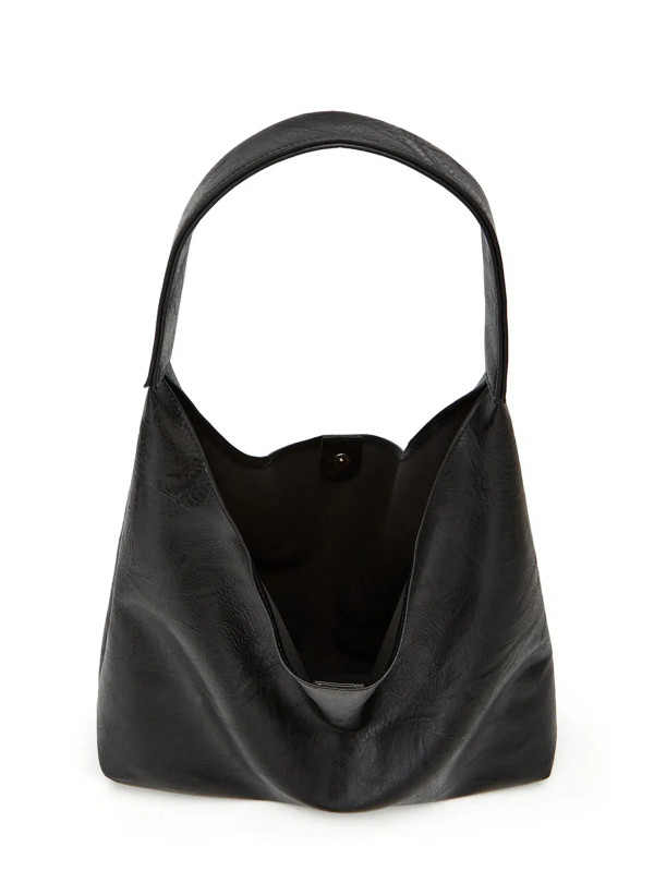 Color: GRAY, Size: L - New Tote bag 100 hand bill of lading shoulder women's bag retro simple large F640-12000039415017263