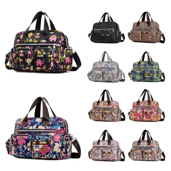Color: black - Casual Large Capacity Women's Travel Bags Easy to Carry Sports Gym Bag Overnight Sho F640-12000043199580223
