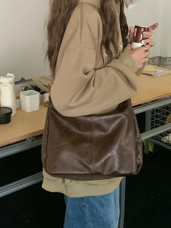 Color: Brown, Ships From: CHINA - Women Handbags Cowhide Women Shoulder bag Fashion Luxury Ladies M F640-12000036735503281
