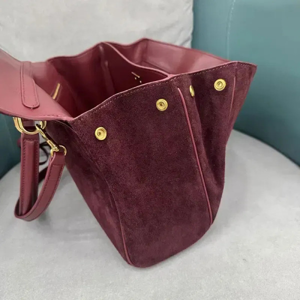 Color: GRAY, Size: L - Luxury Design Women Tote Bag Suede Shoulder Bag High Quality Fashion Brown L F640-12000042953359823