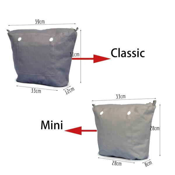 Color: MULTI, Size: S, Ships From: CHINA - New 1 PC Canvas Inner O bag Organizer Insert Zipper Pock F640-12000050687574067