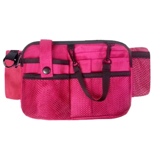 Color: Beige - Adjustable Nurse Fanny Pack Portable Large Capacity Polyester Nurse Pouch Waist Bag  F640-12000039296371619