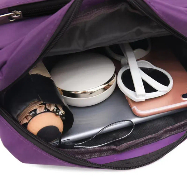 Color: Blue - Purple One Shoulder Crossbody Bag Portable Commuting Large Capacity Simplicity Storag F640-12000038178555372
