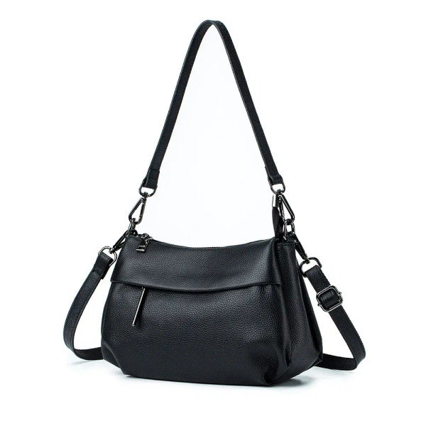 Color: Burgundy - High Quality Real Leather Handbag Ladies' Genuine Leather Shoulder Bags Women's C F640-12000037636173039