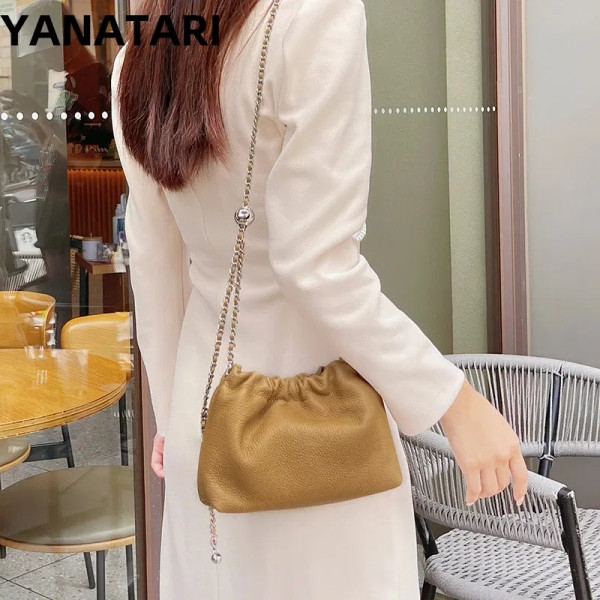 Genuine leather cloud bag Shoulder Bag Handbag Women's Crossbody Bags Cowhide Underarm Small chain  F640-3256805717936667