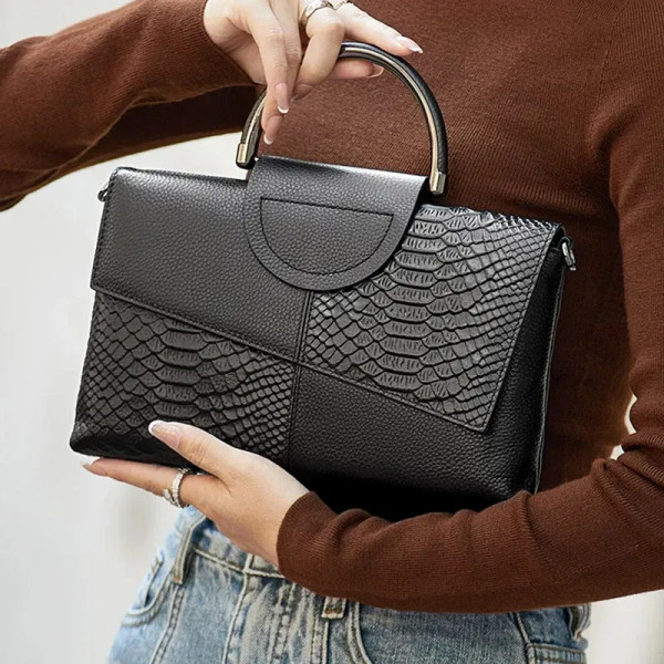 Color: black - PU Synthetic Leather Women's Shoulder Crossbody Bag Fashion Casual Dinner Wedding Al F640-12000040965360202